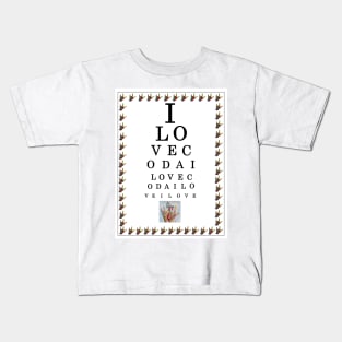 ASL I Love CODA Eye Chart Kids T-Shirt